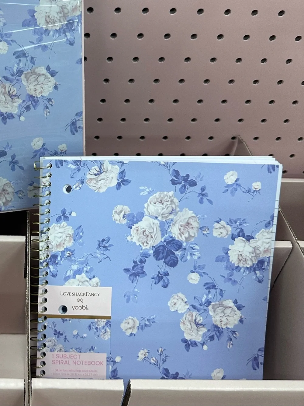 LoveShackFancy Blue Floral Spiral Notebook/Binder set